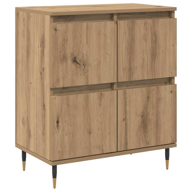 vidaXL Oldalszekrények 3 pcs kézműves tölgy 180 x 35 x 70 cm Faanyag