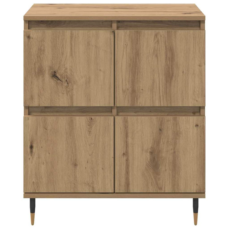 vidaXL Oldalszekrények 3 pcs kézműves tölgy 180 x 35 x 70 cm Faanyag
