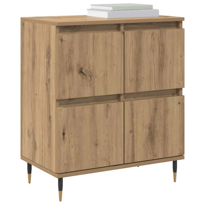 vidaXL Oldalszekrények 3 pcs kézműves tölgy 180 x 35 x 70 cm Faanyag
