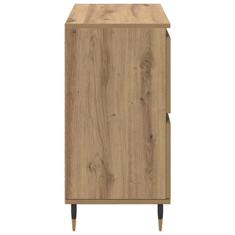 vidaXL Oldalszekrények 3 pcs kézműves tölgy 180 x 35 x 70 cm Faanyag
