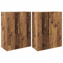 vidaXL Fali szekrény 2 pcs Öreg fa 69,5 x 34 x 90 cm Faanyag