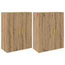 vidaXL Fali szekrény 2 pcs Artisan tölgy 69,5 x 34 x 90 cm Faanyag