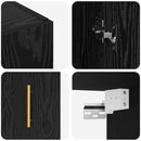 vidaXL Fali Szekrények 2 pcs Musta tammi 69,5 x 34 x 90 cm Faanyag