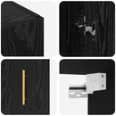 vidaXL Fali szekrény 2 pcs Fekete tölgy 69,5 x 34 x 90 cm Faanyag