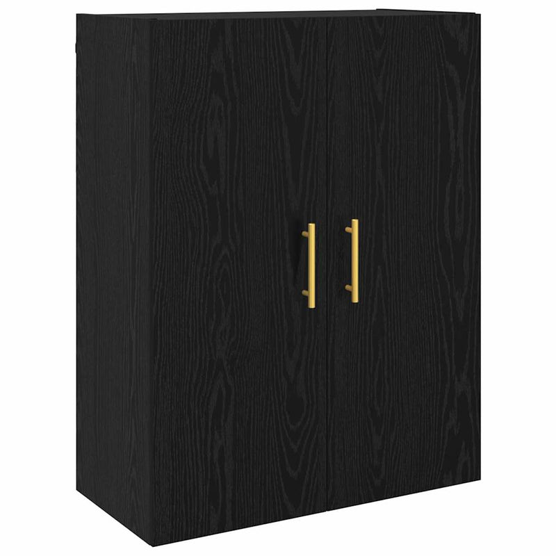 vidaXL Fali Szekrények 2 pcs Musta tammi 69.5 x 34 x 90 cm Faanyag