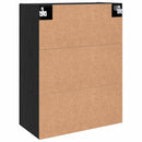 vidaXL Fali szekrény 2 pcs Fekete tölgy 69,5 x 34 x 90 cm Faanyag