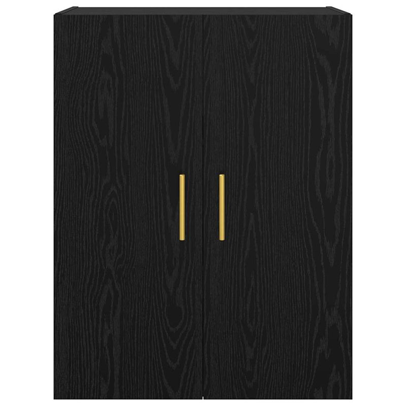 vidaXL Fali Szekrények 2 pcs Musta tammi 69.5 x 34 x 90 cm Faanyag