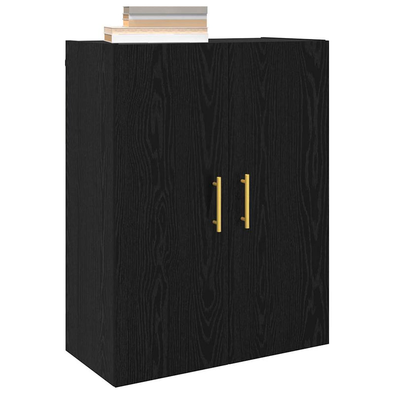 vidaXL Fali Szekrények 2 pcs Musta tammi 69.5 x 34 x 90 cm Faanyag