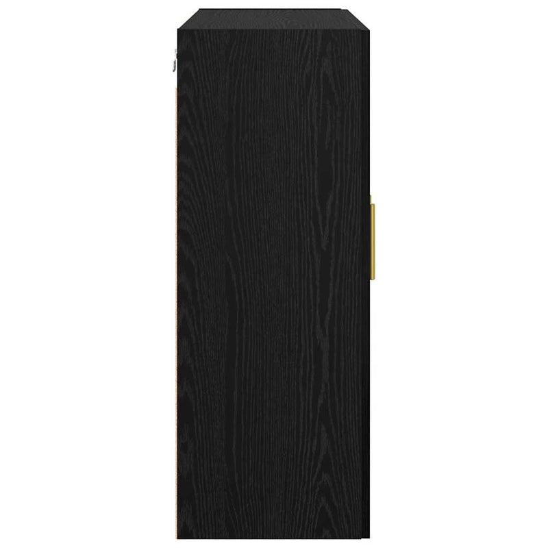 vidaXL Fali Szekrények 2 pcs Musta tammi 69.5 x 34 x 90 cm Faanyag