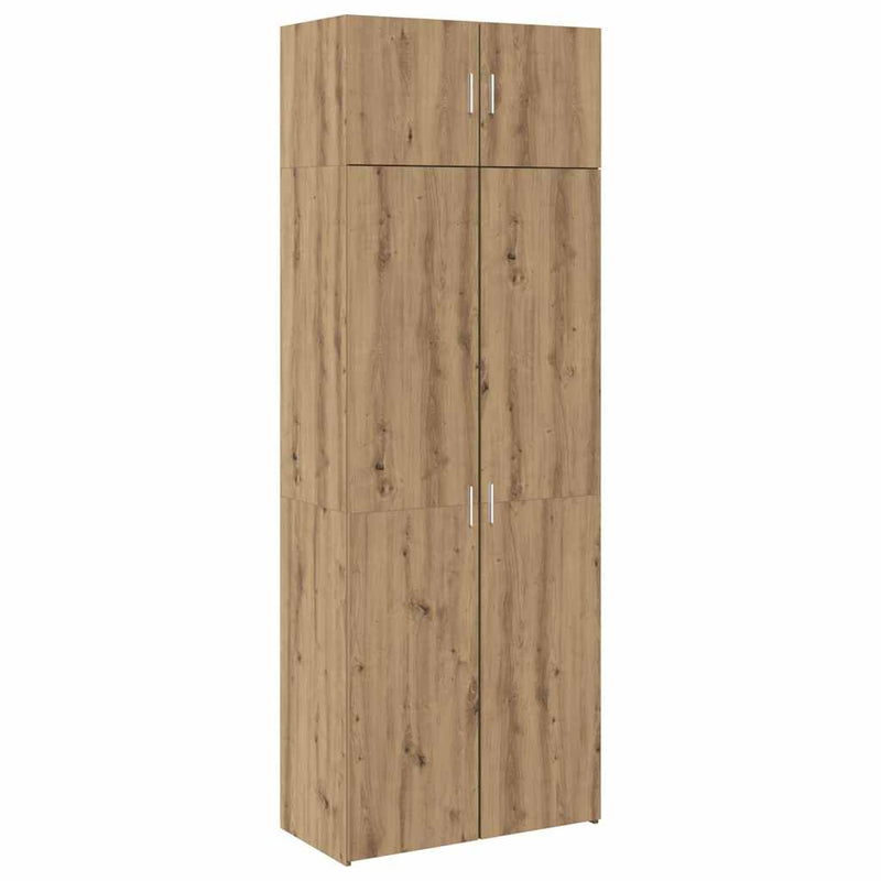 vidaXL Tárolószekrény kézműves tölgy 80 x 42.5 x 225 cm Faanyag