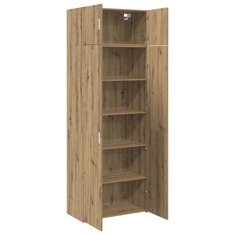 vidaXL Tárolószekrény kézműves tölgy 80 x 42.5 x 225 cm Faanyag