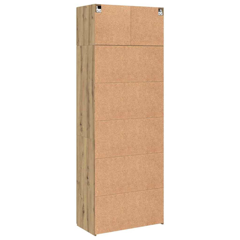 vidaXL Tárolószekrény kézműves tölgy 80 x 42.5 x 225 cm Faanyag