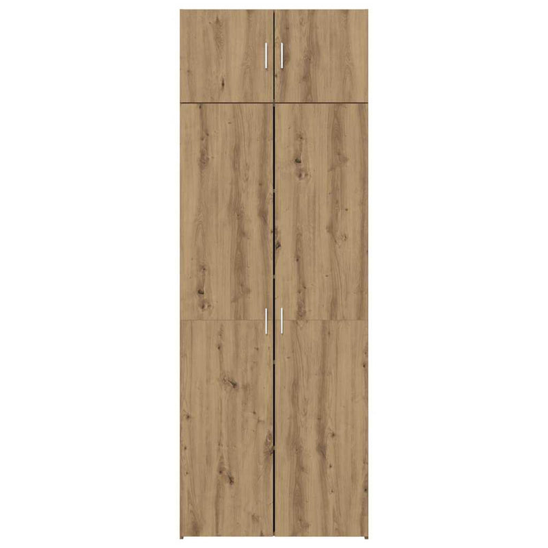 vidaXL Tárolószekrény kézműves tölgy 80 x 42.5 x 225 cm Faanyag