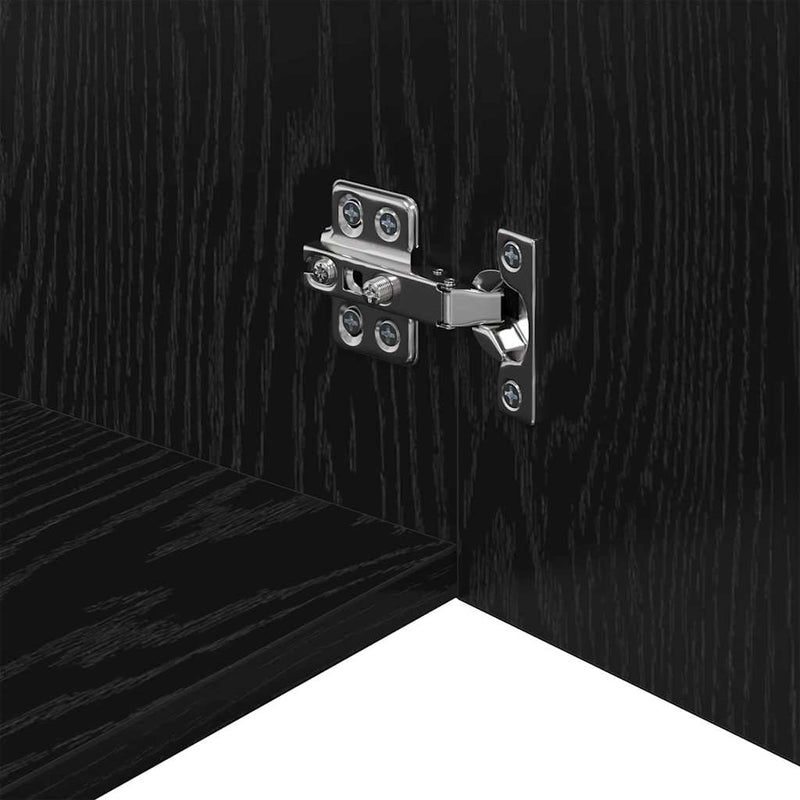 vidaXL Tárolószekrény Musta tammi 80 x 41 x 225 cm Faanyag