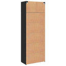 vidaXL Tárolószekrény Musta tammi 80 x 41 x 225 cm Faanyag