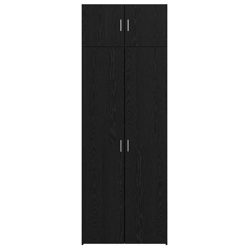 vidaXL Tárolószekrény Musta tammi 80 x 41 x 225 cm Faanyag