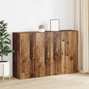 vidaXL Fali szekrény 2 pcs Öreg fa 69,5 x 34 x 90 cm Faanyag
