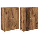 vidaXL Fali szekrény 2 pcs Öreg fa 69,5 x 34 x 90 cm Faanyag