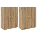 vidaXL Fali Szekrények 2 pcs kézműves tölgy 69,5 x 34 x 90 cm Faanyag