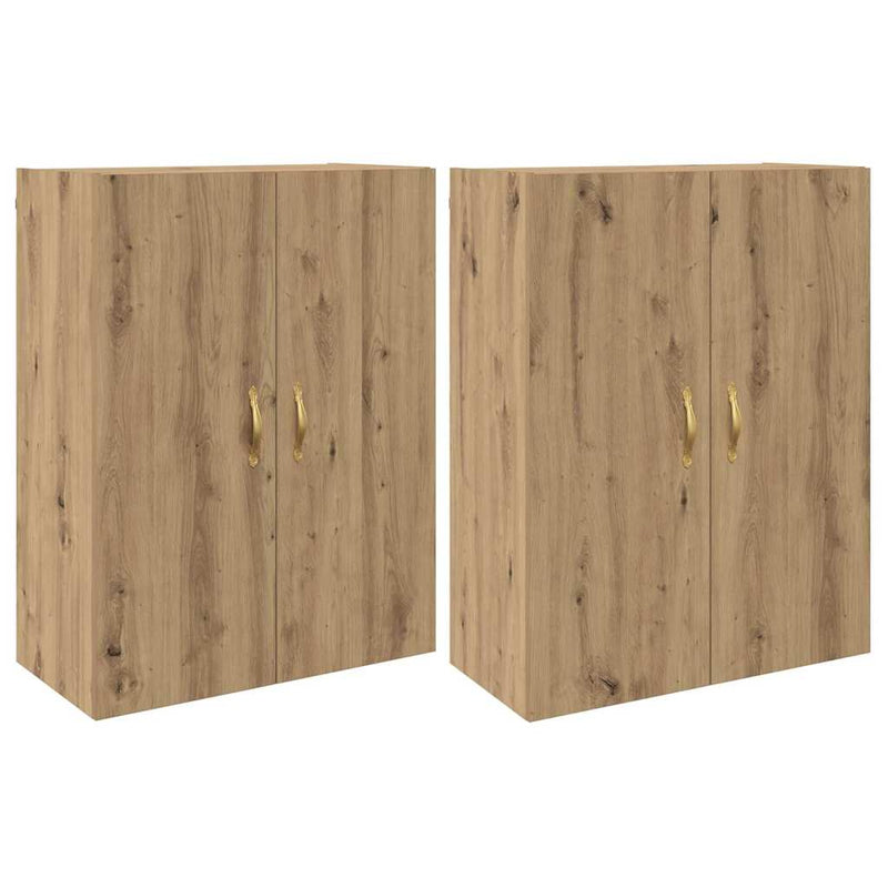 vidaXL Fali Szekrények 2 pcs kézműves tölgy 69.5 x 34 x 90 cm Faanyag