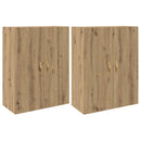 vidaXL Fali szekrény 2 pcs Artisan tölgy 69,5 x 34 x 90 cm Faanyag