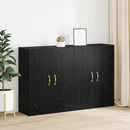 vidaXL Fali szekrény 2 pcs Fekete tölgy 69,5 x 34 x 90 cm Faanyag