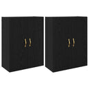 vidaXL Fali szekrény 2 pcs Fekete tölgy 69,5 x 34 x 90 cm Faanyag