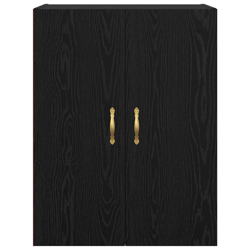 vidaXL Fali Szekrények 2 pcs Musta tammi 69.5 x 34 x 90 cm Faanyag