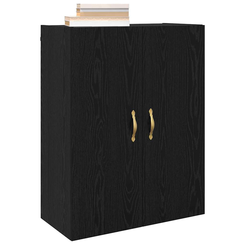 vidaXL Fali Szekrények 2 pcs Musta tammi 69.5 x 34 x 90 cm Faanyag