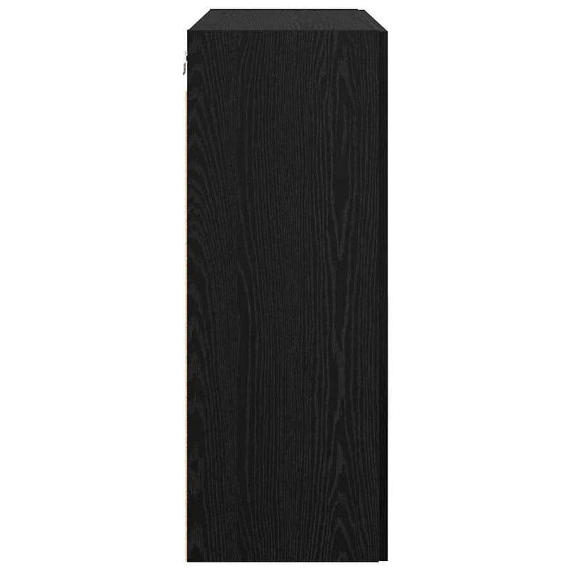 vidaXL Fali Szekrények 2 pcs Musta tammi 69.5 x 34 x 90 cm Faanyag