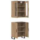 vidaXL Magasfiú 2 db kézműves tölgy 69,5 x 34 x 180 cm Szerelt Fa