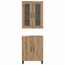 vidaXL Magasfiú 2 db kézműves tölgy 69,5 x 34 x 180 cm Szerelt Fa