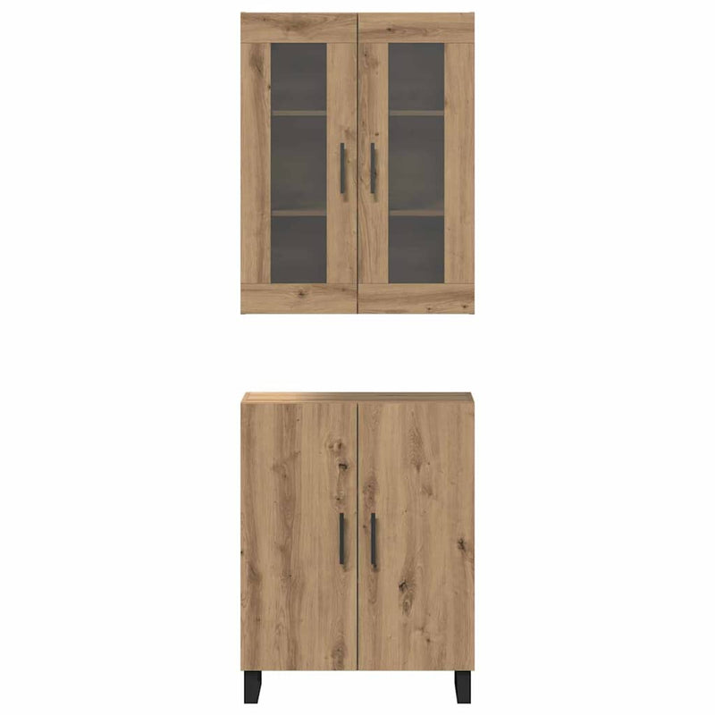vidaXL Magasfiú kézműves tölgy 69.5 x 34 x 90 cm Faanyag