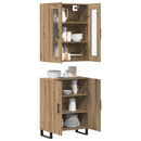 vidaXL Magasfiú 2 db kézműves tölgy 69,5 x 34 x 180 cm Szerelt Fa