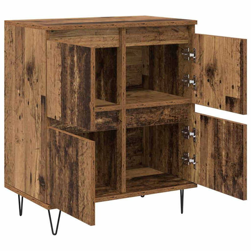 vidaXL Oldalszekrények 3 pcs Régi fa 180 x 35 x 70 cm Faanyag