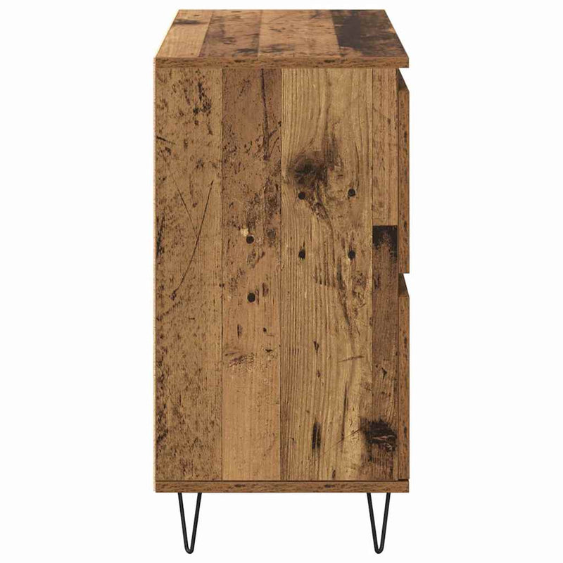vidaXL Oldalszekrények 3 pcs Régi fa 180 x 35 x 70 cm Faanyag