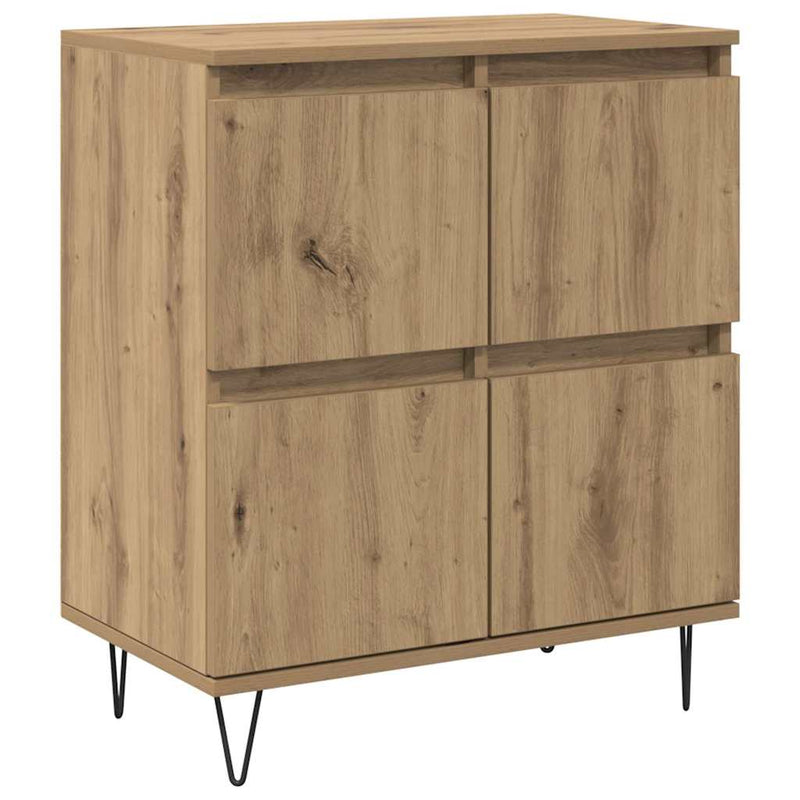 vidaXL Oldalszekrények 3 pcs kézműves tölgy 180 x 35 x 70 cm Faanyag