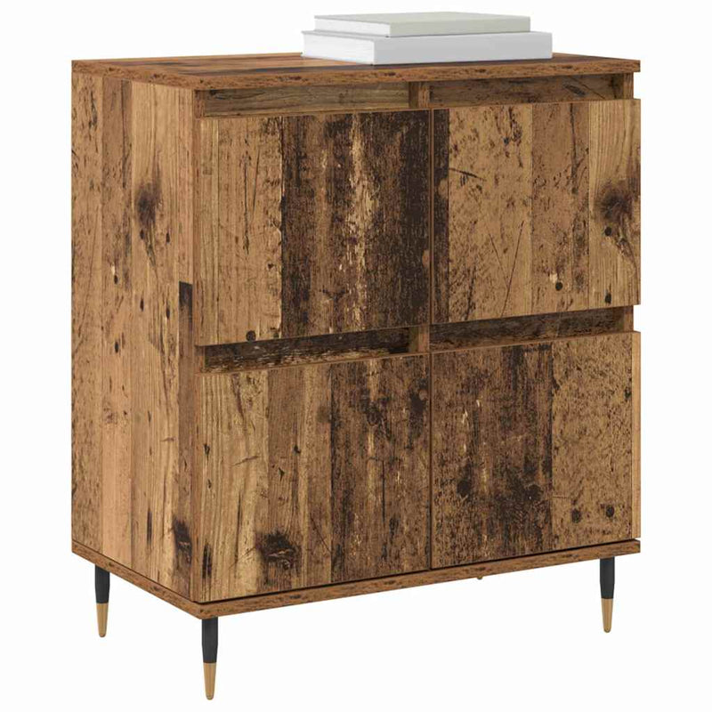vidaXL Oldalszekrények 2 pcs Régi fa 120 x 35 x 70 cm Faanyag