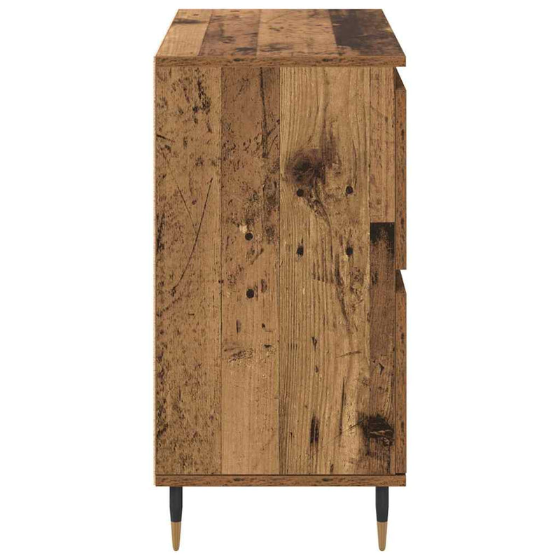vidaXL Oldalszekrények 2 pcs Régi fa 120 x 35 x 70 cm Faanyag