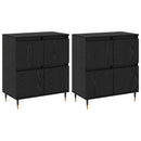 vidaXL Tárolószekrény 2 pcs Fekete tölgy 60 x 35 x 70 cm