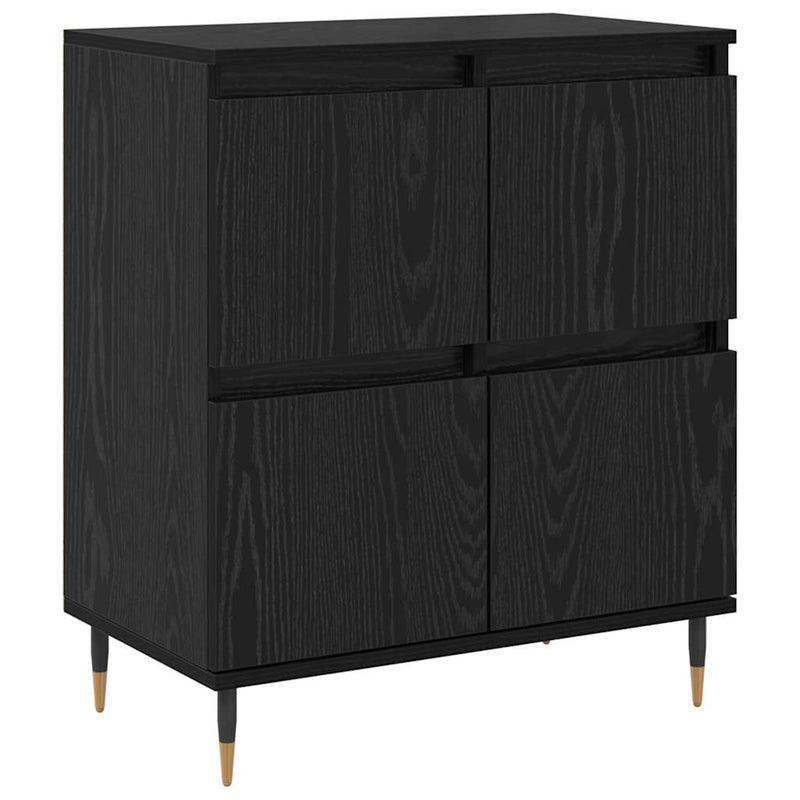 vidaXL Oldalszekrények 2 pcs Musta tammi 120 x 35 x 70 cm Faanyag