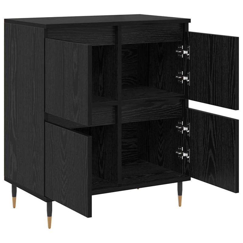 vidaXL Oldalszekrények 2 pcs Musta tammi 120 x 35 x 70 cm Faanyag