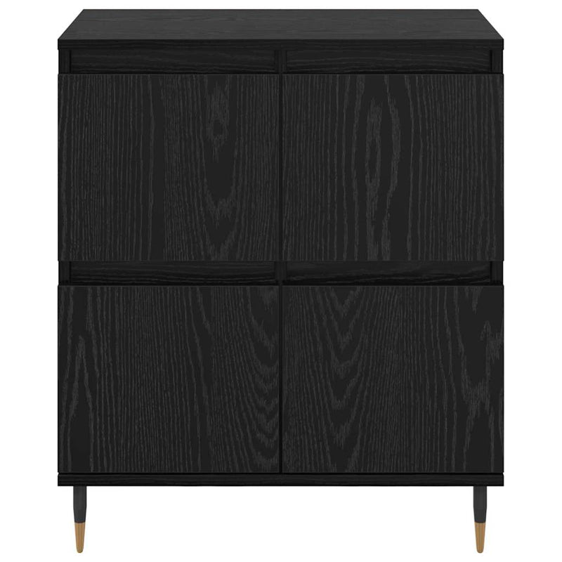 vidaXL Oldalszekrények 2 pcs Musta tammi 120 x 35 x 70 cm Faanyag