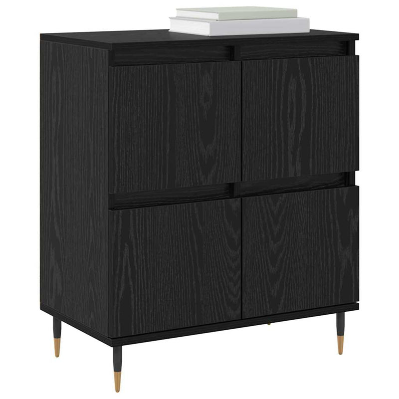 vidaXL Oldalszekrények 2 pcs Musta tammi 120 x 35 x 70 cm Faanyag