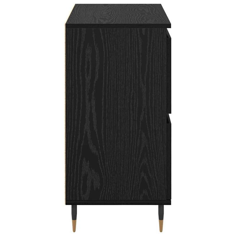 vidaXL Oldalszekrények 2 pcs Musta tammi 120 x 35 x 70 cm Faanyag