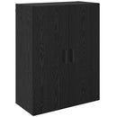 vidaXL Fali szekrény 2 pcs Fekete tölgy 69,5 x 34 x 90 cm Faanyag