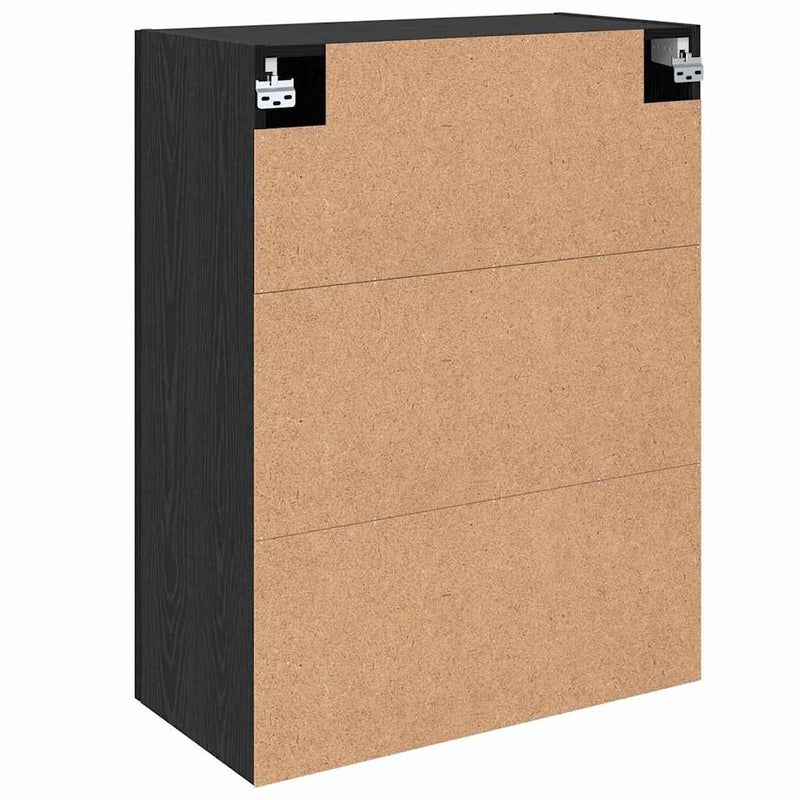 vidaXL Fali Szekrények 2 pcs Musta tammi 69.5 x 34 x 90 cm Faanyag