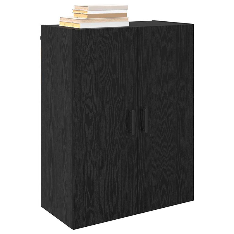 vidaXL Fali Szekrények 2 pcs Musta tammi 69.5 x 34 x 90 cm Faanyag