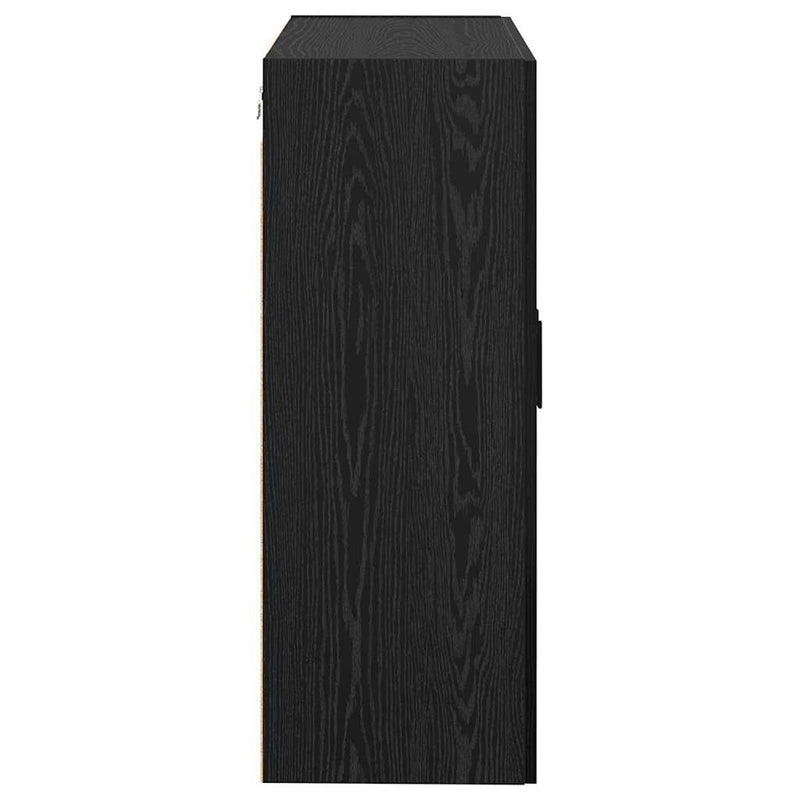 vidaXL Fali Szekrények 2 pcs Musta tammi 69.5 x 34 x 90 cm Faanyag