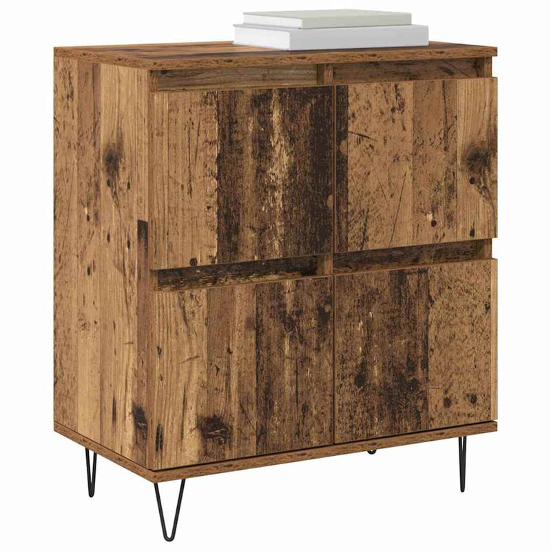 vidaXL Oldalszekrények 2 pcs Régi fa 120 x 35 x 70 cm Faanyag